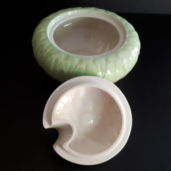 Carlton Ware collectibles Green with Apple Blossom Jam pot Australian design - Picture 9 of 9